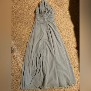 Azazie Dusty Blue Bridesmaid dress size 4 versatile straps
